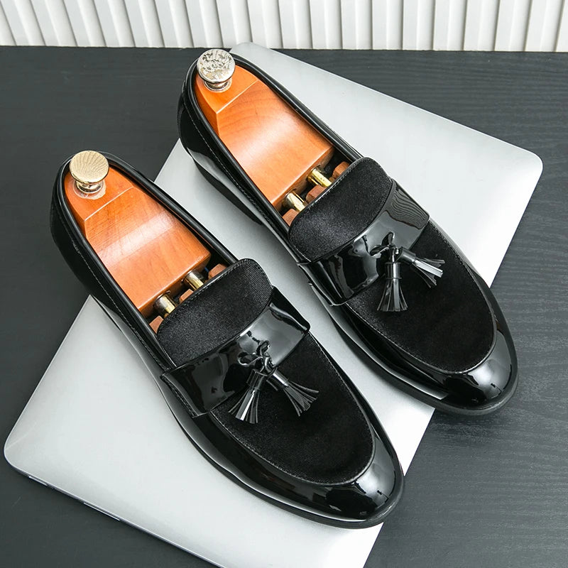 أحذية جلدية رجالية مزينة بالشراريب، أحذية رجالية للحفلات الرسمية، أحذية بدون كعب، أحذية سهرة كاجوال، أحذية موكاسين، أحذية زفاف، أحذية رجالية كاجوال أنيقة