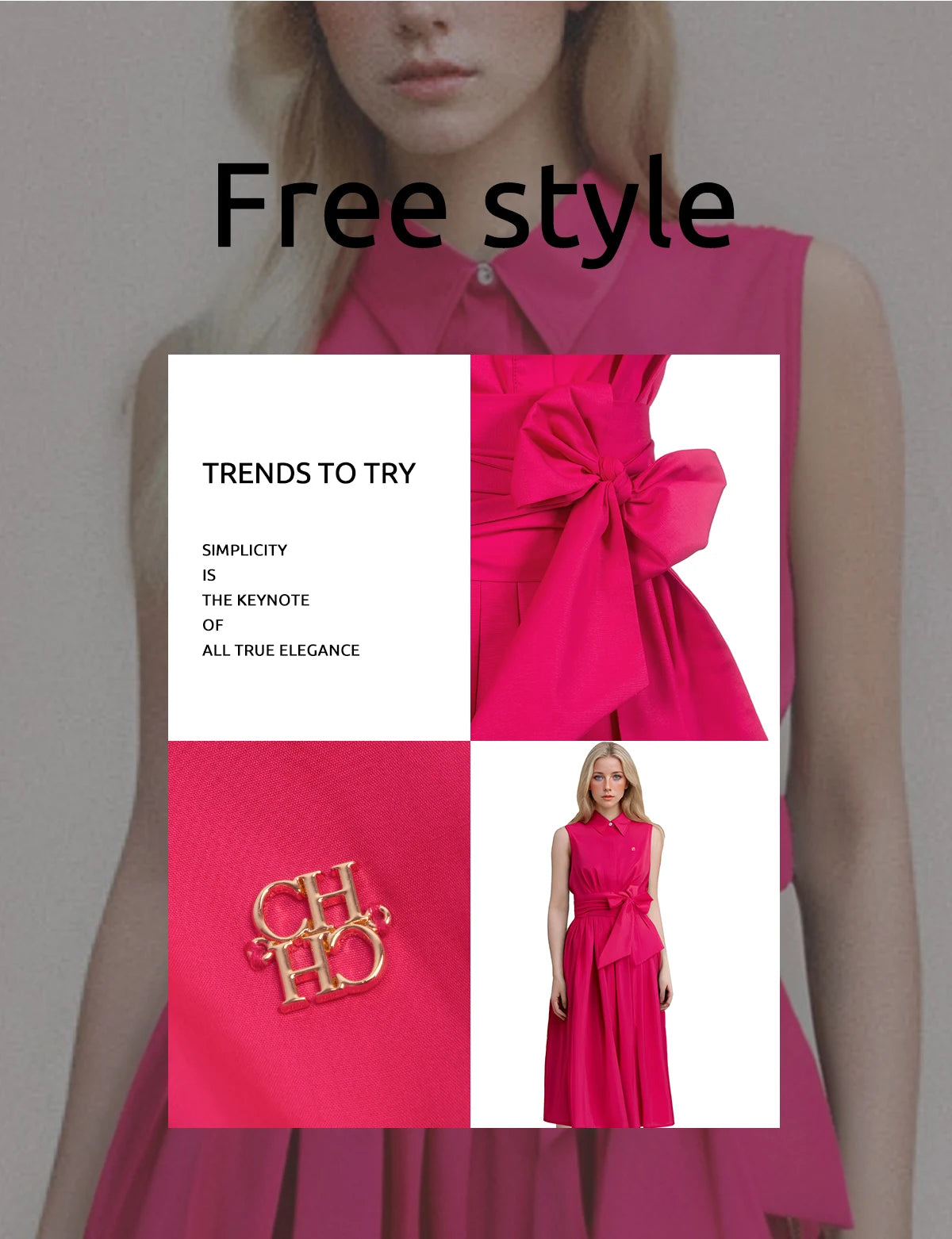 فستان صيفي بلا أكمام مع أزرار وباط، مثالي للشاطئ أو المناسبات.