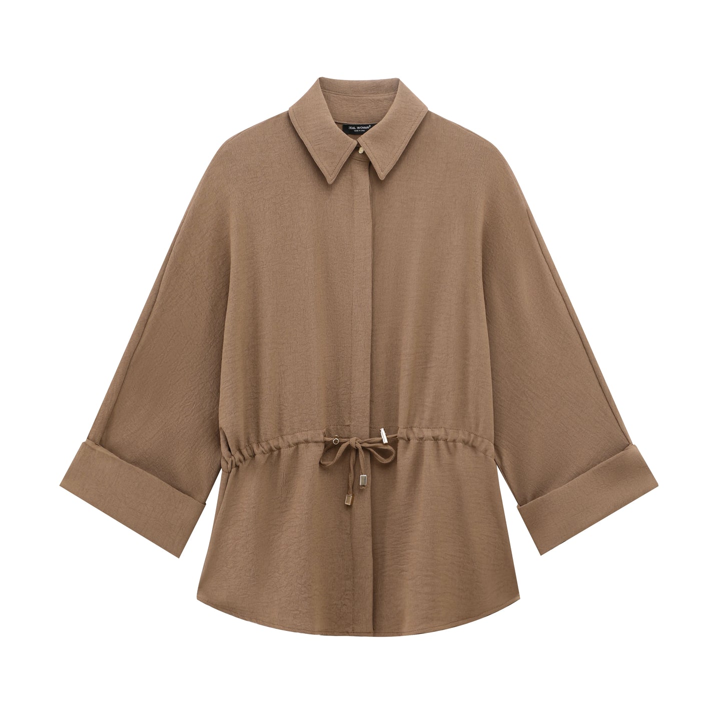 طقم بلوزة وبنطال نسائي من TRAFZA على طراز كيمونو بأكمام طويلة وقميص برباط وبنطال فضفاض غير رسمي بخصر مطاطي لفصل الربيع للسيدات 