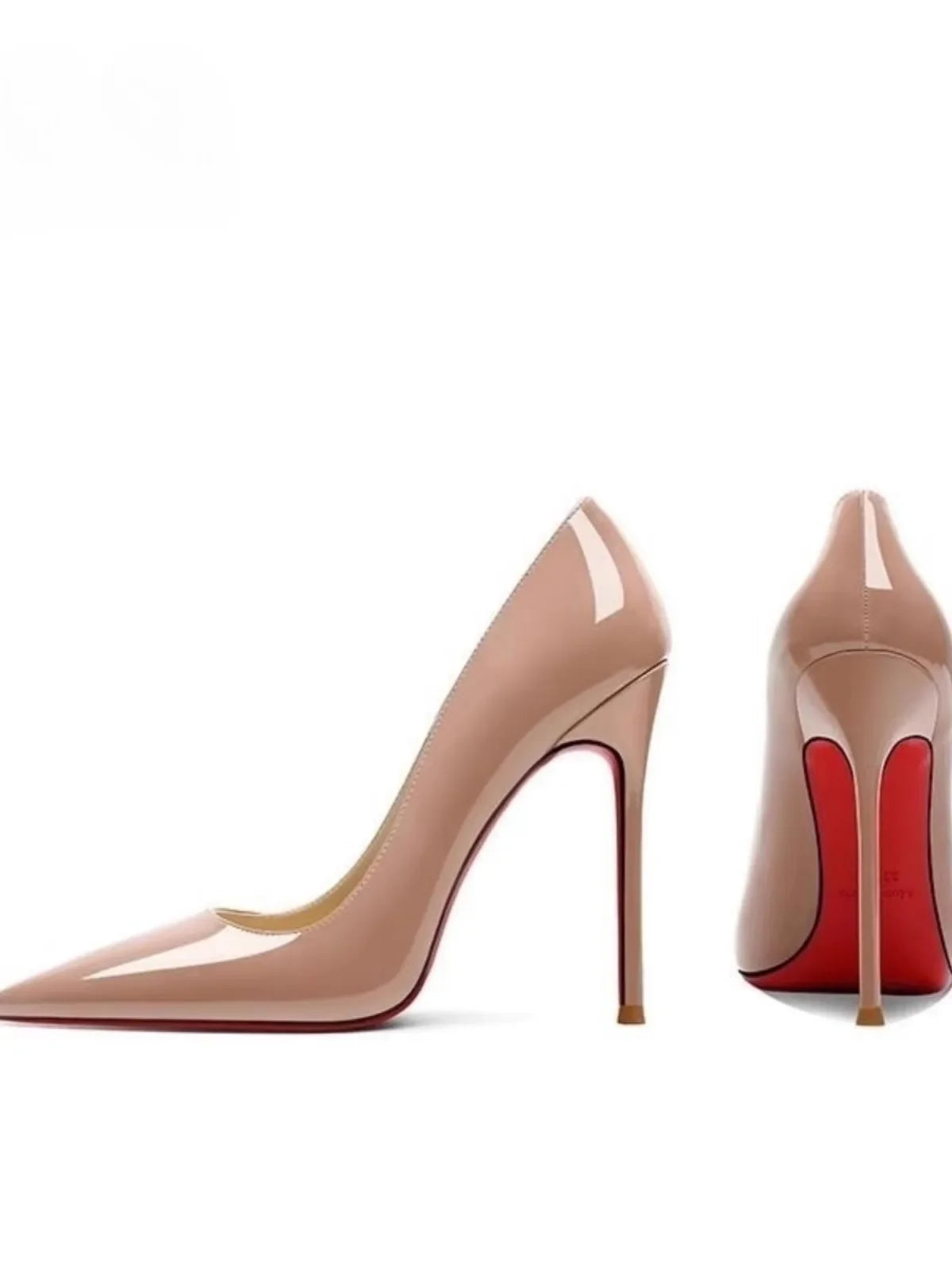 حذاء نسائي ربيعي أنيق مثير مصنوع من جلد البولي يوريثان سهل الارتداء بكعب عالٍ وكعب رفيع للحفلات 