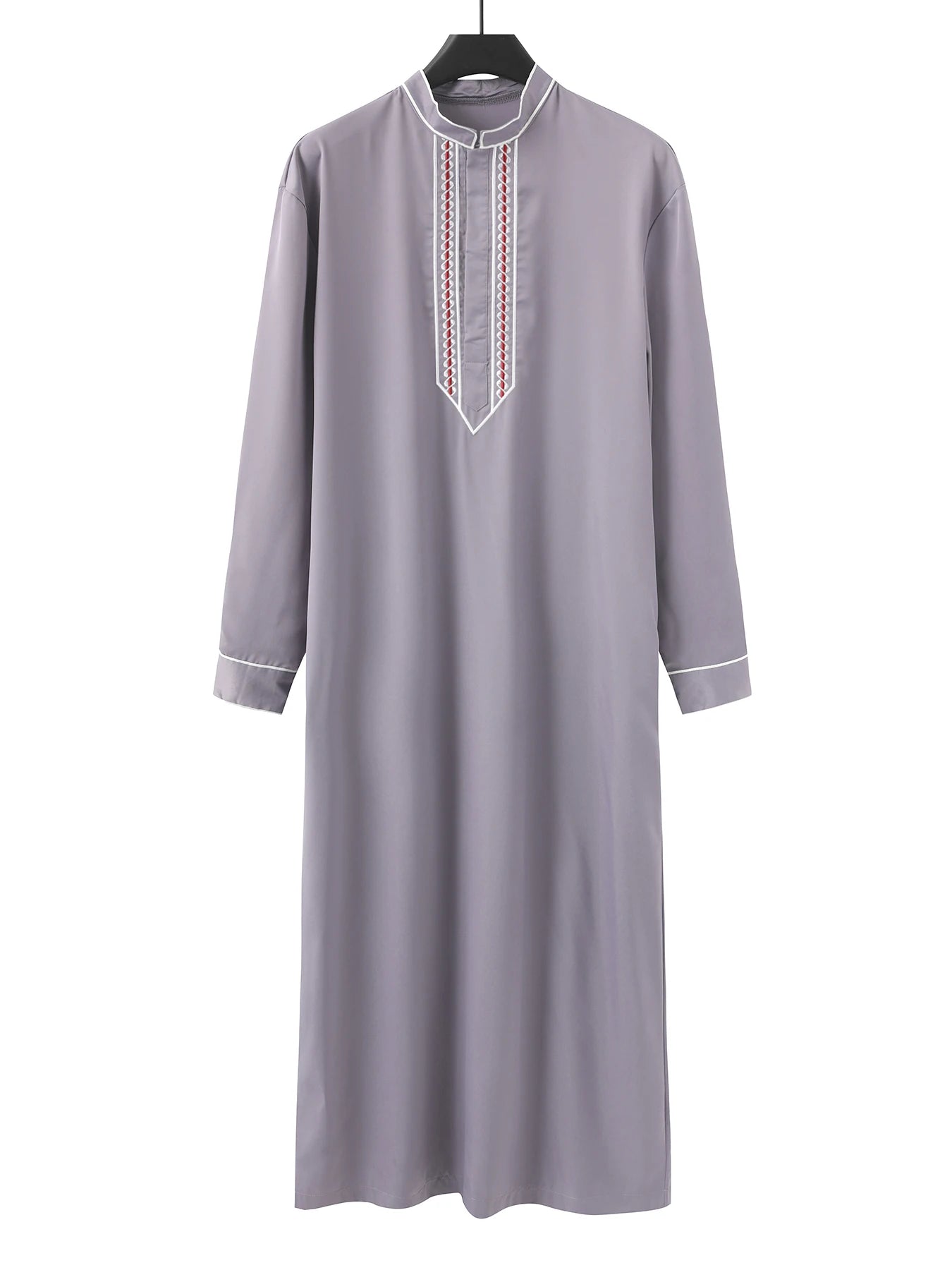 2024 عباية رجالية إسلامية جديدة مطرزة يدويًا بأكمام طويلة فاخرة مصممة على الطراز السعودي بزخارف عرقية 