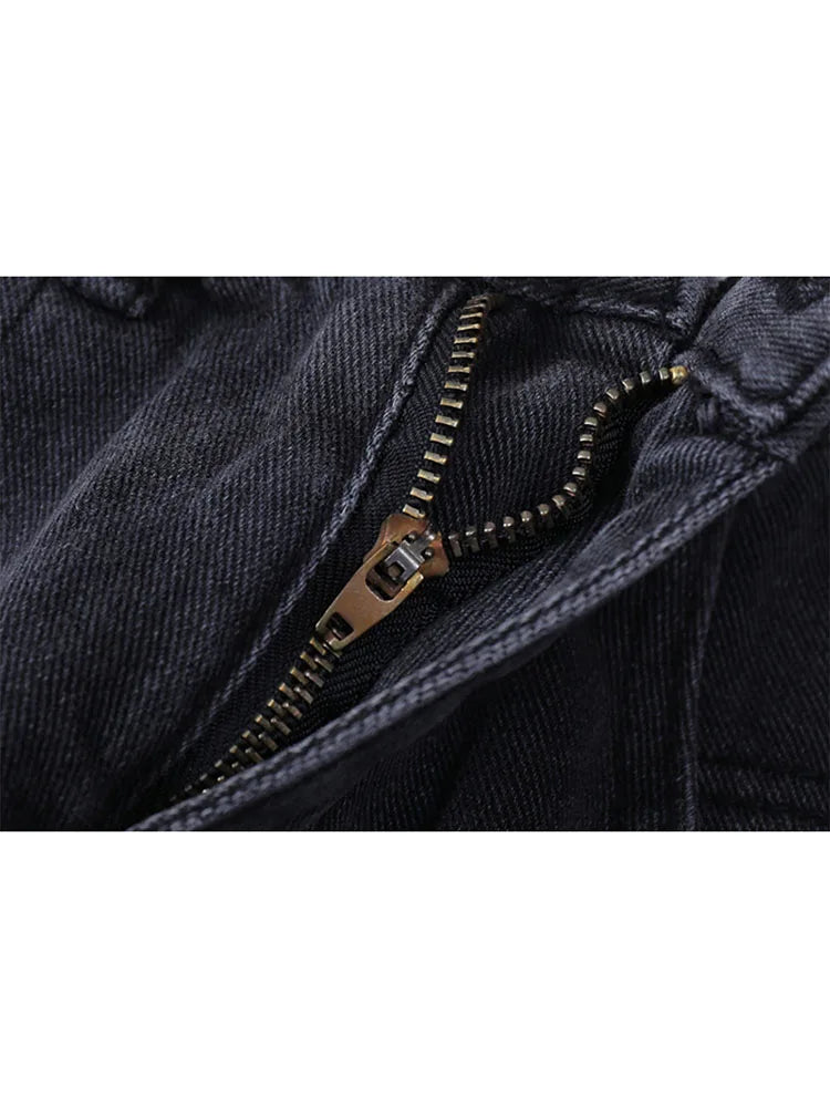 شورت جينز نسائي صيفي 2025 بخصر عالٍ من قماش الدنيم، فضفاض غير رسمي، مقاس كبير، ملابس الشارع، جينز قصير بأزرار واسعة الساق للنساء 