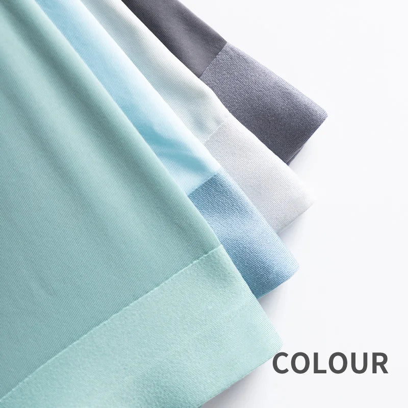 MiiOW 3 قطع ملابس داخلية بوكسر رجالية صيفية من الحرير الجليدي بدون درزات مثيرة سراويل داخلية مضادة للبكتيريا من الجرافين للرجال مقاس 5XL 