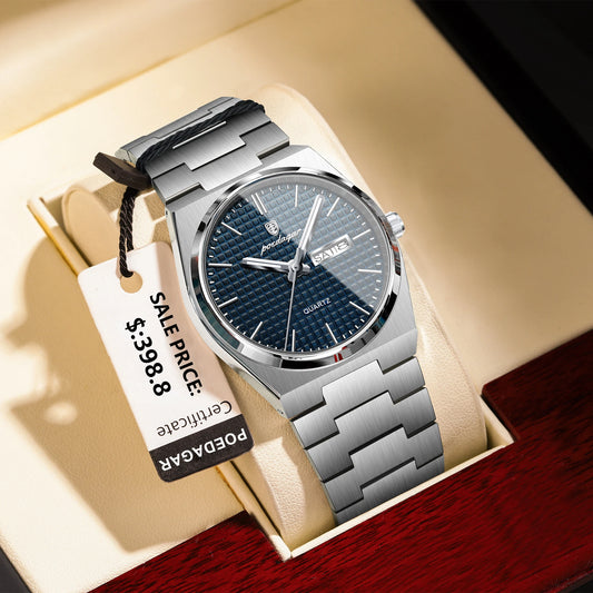 ساعة POEDAGAR الرياضية الفاخرة للرجال، ساعة عسكرية مقاومة للماء، مضيئة، تاريخ الأسبوع، ساعة رجالية من الفولاذ المقاوم للصدأ، ساعة رجالية 