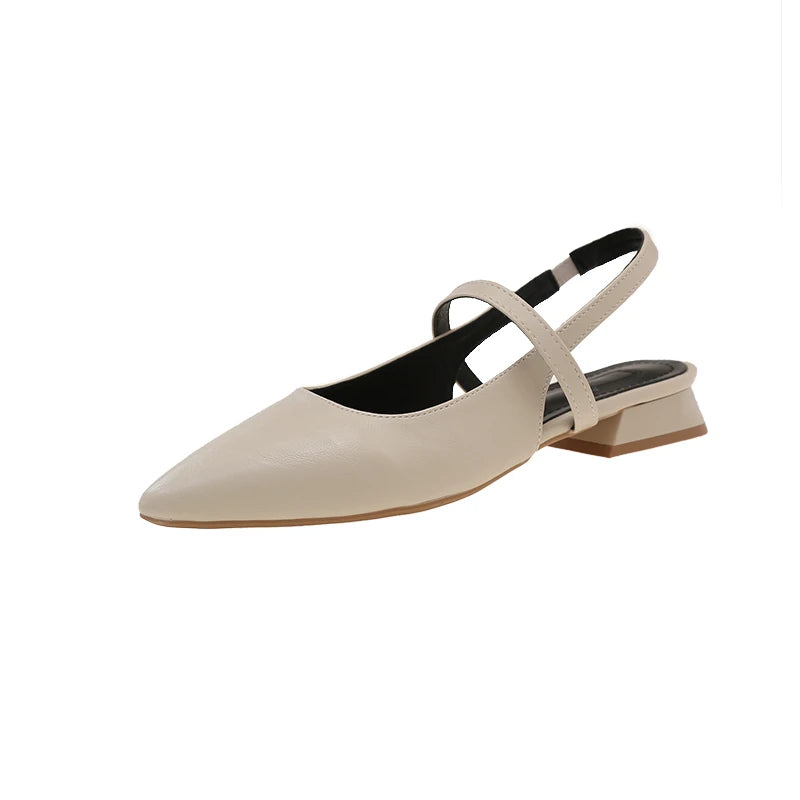 صنادل نسائية جديدة من باوتو مصنوعة من الجلد اللامع بحزام بإبزيم وكعب قطة، أحذية مسطحة مثيرة من الحرير الأسود بكعب رفيع مدبب 