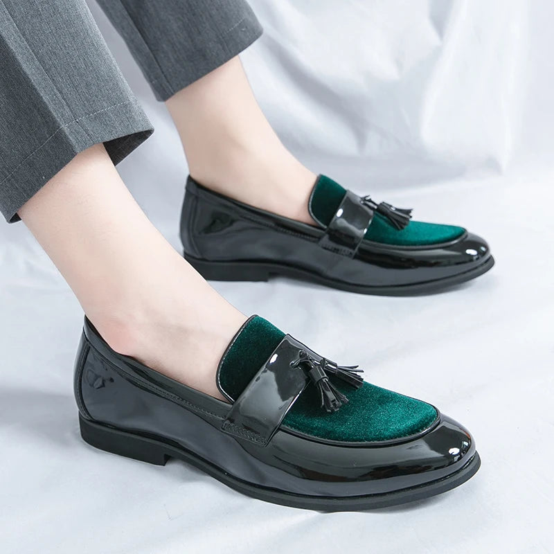 أحذية جلدية رجالية مزينة بالشراريب، أحذية رجالية للحفلات الرسمية، أحذية بدون كعب، أحذية سهرة كاجوال، أحذية موكاسين، أحذية زفاف، أحذية رجالية كاجوال أنيقة 