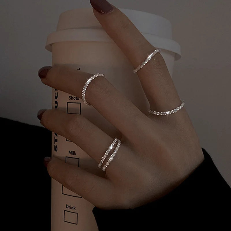 خواتم جديدة عصرية على شكل قلب أسود ثنائي اللون للنساء، خواتم مفتوحة على شكل قطرة زيت، مجوهرات حفلات معدنية نسائية أنيقة 