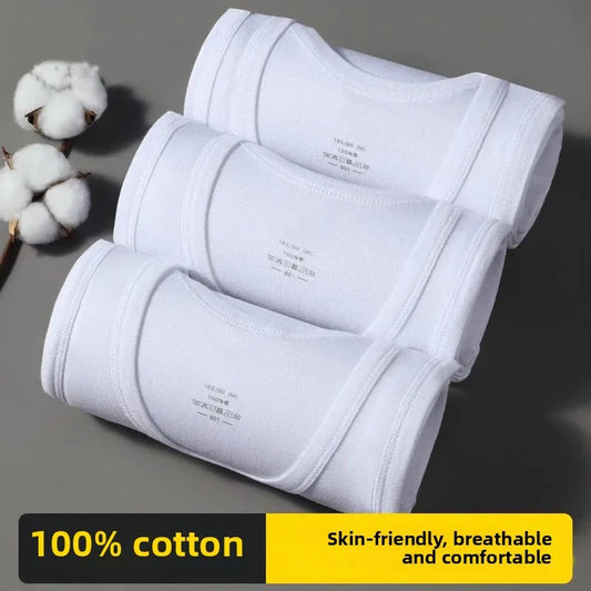 قميص لياقة بدنية رجالي بدون أكمام من القطن الخالص الممتاز، ملابس داخلية مريحة، قميص منزلي، ملابس داخلية جيدة التهوية وصديقة للبشرة 