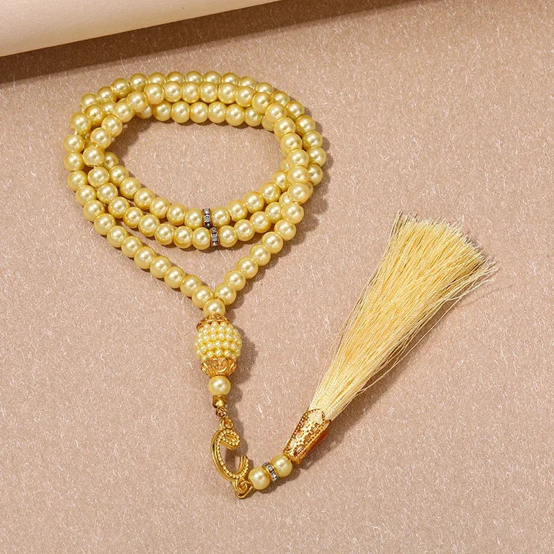 مسبحة صلاة إسلامية جديدة مقاس 8 سم، 33 حبة سوداء من حصوات المرارة، خرز تسبيح إسلامي، خيط عربي، إكسسوارات مهرجانات للرجال والنساء في تركيا 