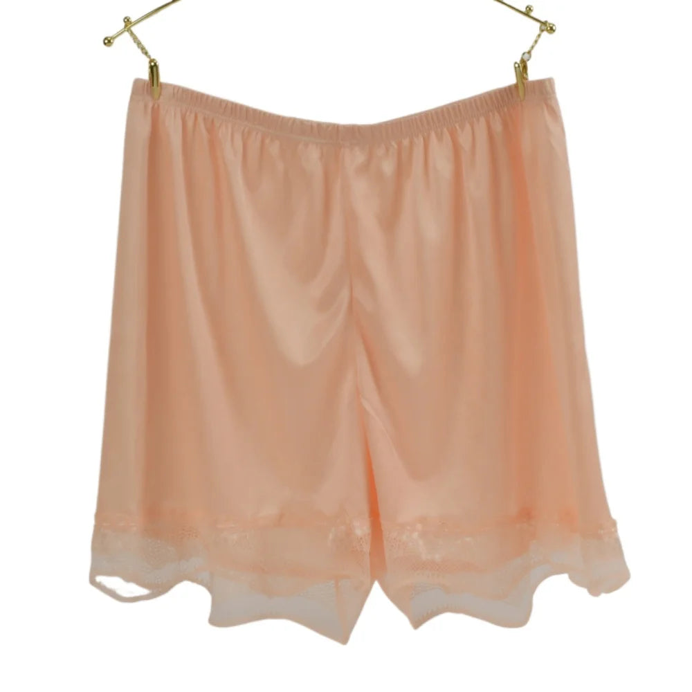 قطعة واحدة من شورت النوم الحريري النسائي بيجامة ناعمة حريرية قابلة للتنفس بنطلون أمان صيفي للنساء ملابس نوم مريحة من الدانتيل ملابس داخلية منزلية 