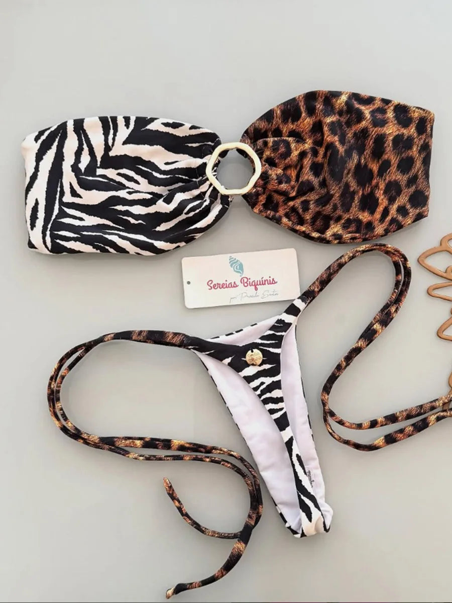 مجموعة بيكيني صغيرة مثيرة جديدة لعام 2025 ملابس سباحة نسائية برازيلية ملابس سباحة بكيني مثيرة للنساء 