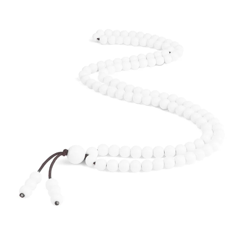 سوار من حجر الحمم البركانية الطبيعي الأسود مقاس 6 مم للتأمل والصلاة واليوغا و108 حبات مالا للنساء والرجال أساور ساحرة مجوهرات كهدية 