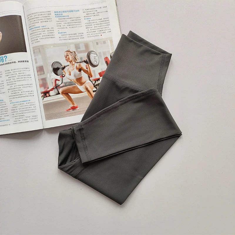 بنطلون يوغا عاري الخصر للنساء، مناسب للارتداء مع لباس ضيق لرفع الورك، سريع الجفاف، بنطلون رياضي ضيق بخيوط عالية من الأسفل 