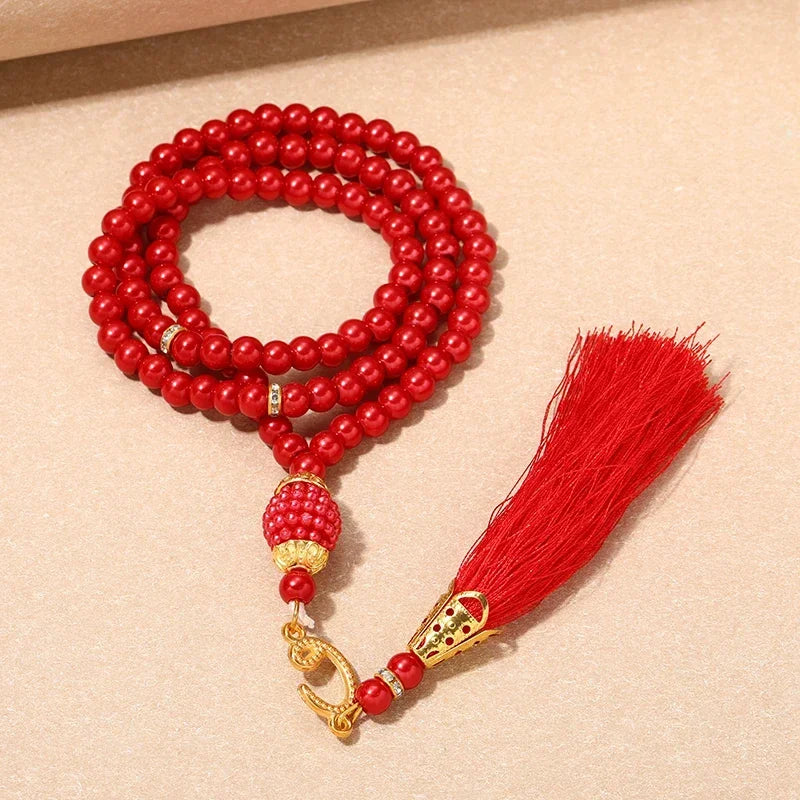 مسبحة صلاة إسلامية جديدة مقاس 8 سم، 33 حبة سوداء من حصوات المرارة، خرز تسبيح إسلامي، خيط عربي، إكسسوارات مهرجانات للرجال والنساء في تركيا 