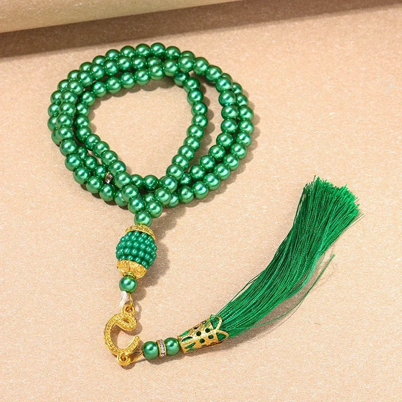 مسبحة صلاة إسلامية جديدة مقاس 8 سم، 33 حبة سوداء من حصوات المرارة، خرز تسبيح إسلامي، خيط عربي، إكسسوارات مهرجانات للرجال والنساء في تركيا 