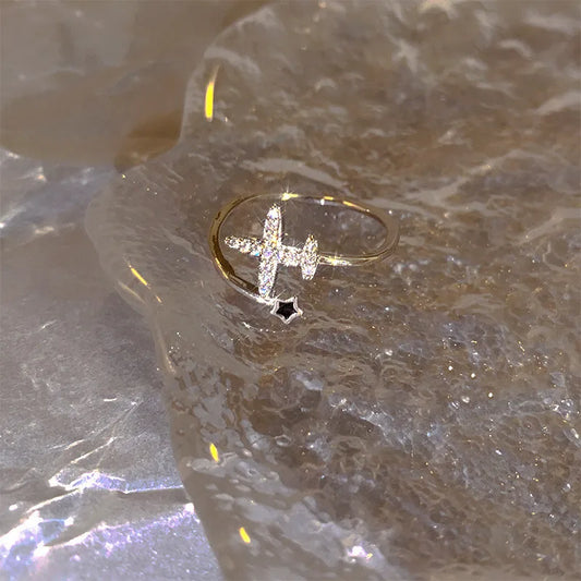 خواتم جديدة عصرية على شكل قلب أسود ثنائي اللون للنساء، خواتم مفتوحة على شكل قطرة زيت، مجوهرات حفلات معدنية نسائية أنيقة 