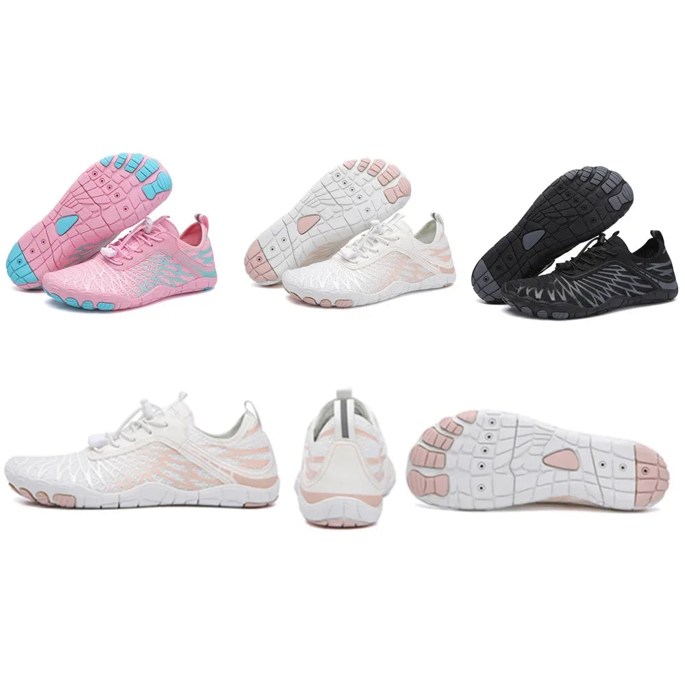 أحذية مائية للنساء والرجال أحذية مائية حافية القدمين مضادة للانزلاق وسريعة الجفاف للاستخدام الخارجي على الشاطئ ضد التيار أحذية سباحة أحذية رياضية للجنسين 