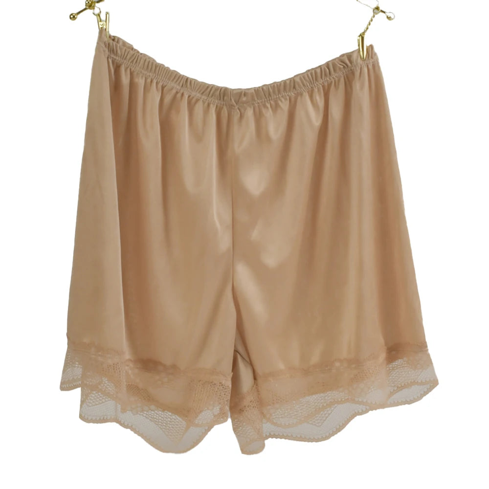 قطعة واحدة من شورت النوم الحريري النسائي بيجامة ناعمة حريرية قابلة للتنفس بنطلون أمان صيفي للنساء ملابس نوم مريحة من الدانتيل ملابس داخلية منزلية 